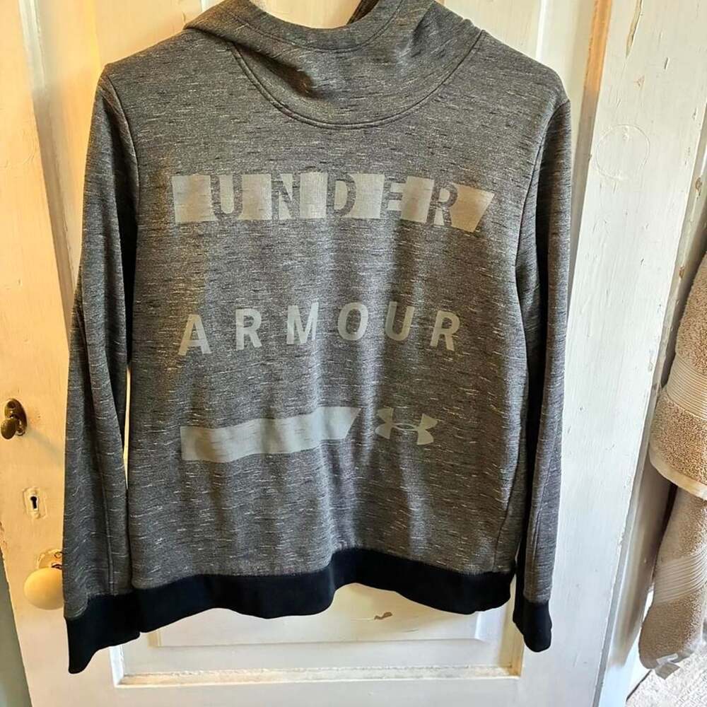 Under Armour ColdGear Loose Fit Heathered Gray Hoodie Sweatshirt